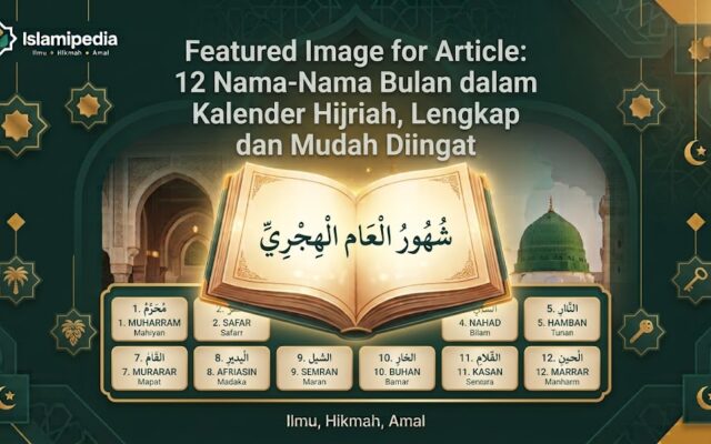 12 Nama Nama Bulan dalam Kalender Hijriah,Lengkap dan Mudah Diingat