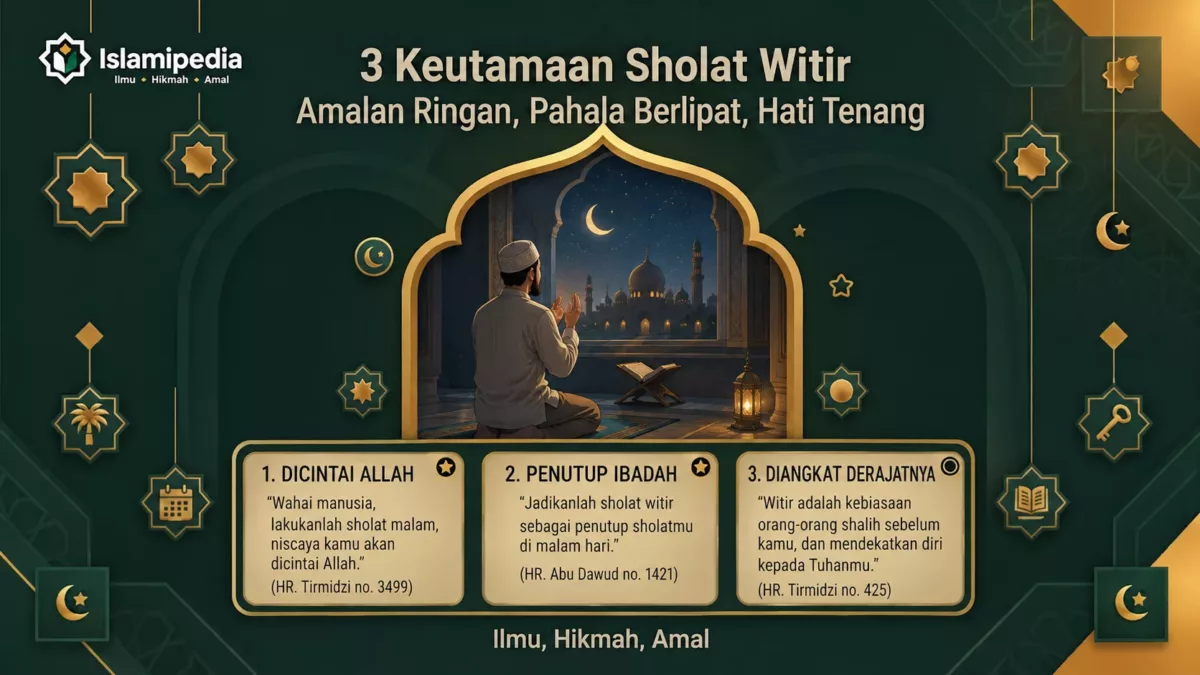 3 Keutamaan Sholat Witir