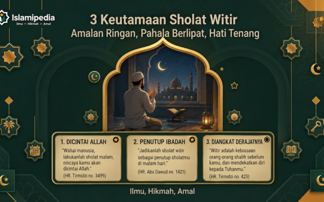 3 Keutamaan Sholat Witir