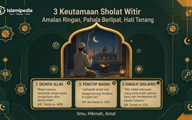 3 Keutamaan Sholat Witir