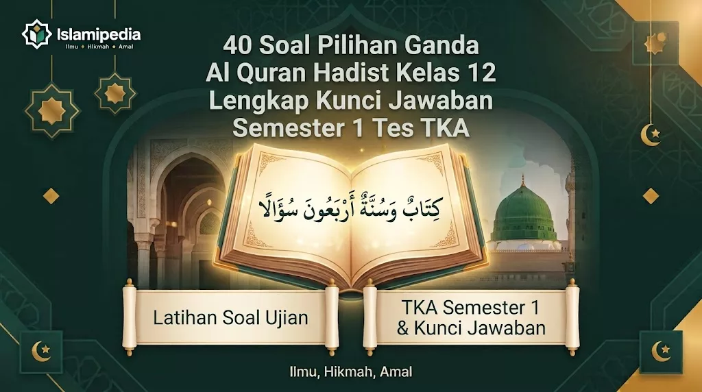40 Soal Pilihan Ganda Al Quran Hadist Kelas 12 Lengkap Kunci Jawaban Semester 1 Tes TKA
