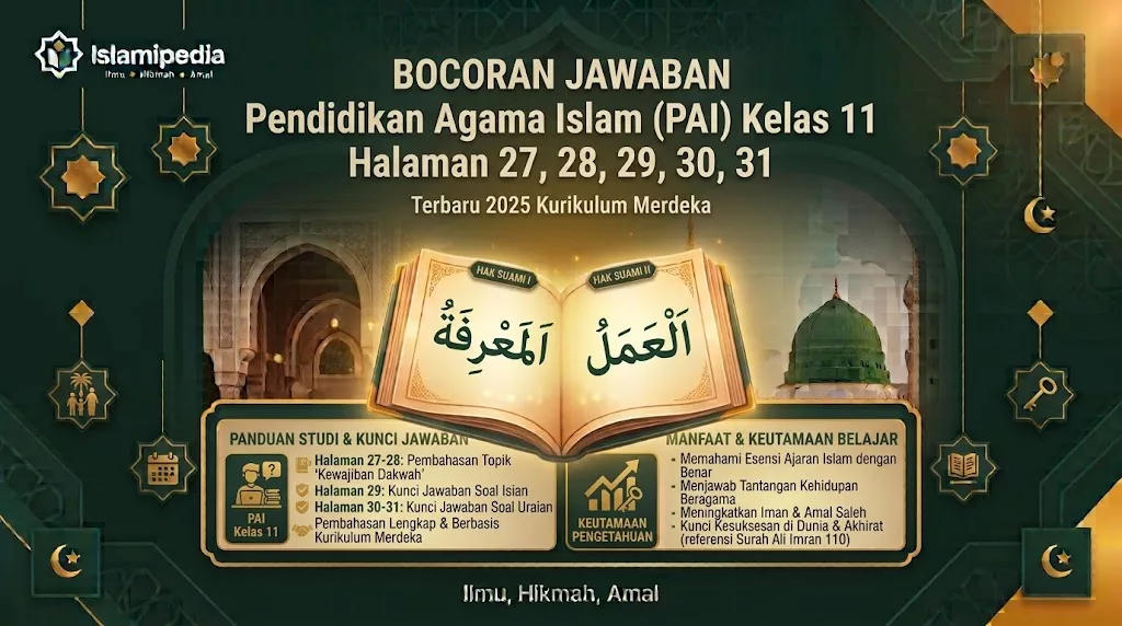 BOCORAN JAWABAN Pendidikan Agama Islam PAI Kelas 11 Halaman 27, 28, 29, 30, 31 Terbaru 2025 Kurikulum Merdeka