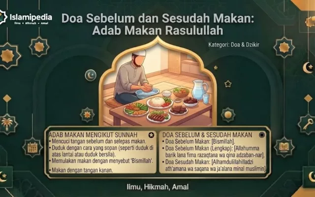 Doa Sebelum dan Sesudah Makan Adab Makan Rasulullah