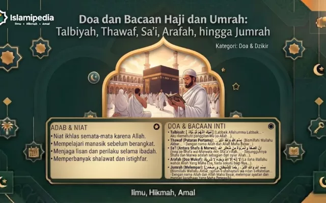 Doa dan Bacaan Haji dan Umrah Talbiyah, Thawaf, Sa'i, Arafah, hingga Jumrah