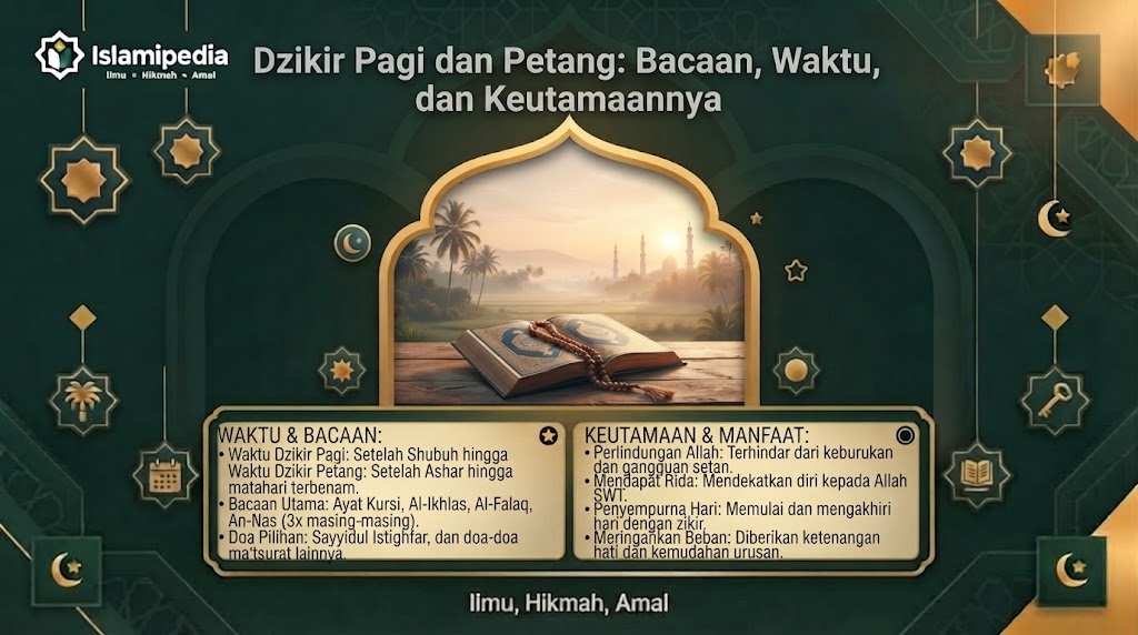 Dzikir Pagi dan Petang Bacaan, Waktu, dan Keutamaannya