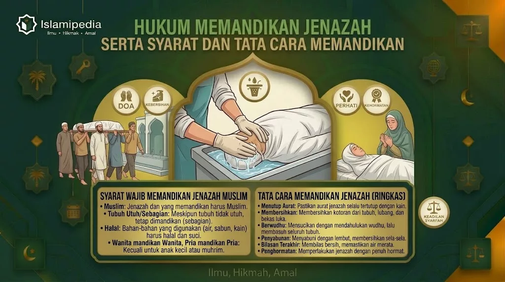 Hukum Memandikan Jenazah Serta Syarat dan Tata Cara Memandikan