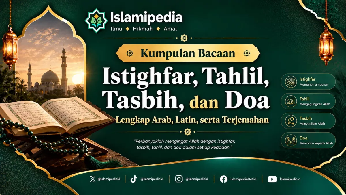 Kumpulan Bacaan Istighfar, Tahlil, Tasbih, dan Doa Lengkap Arab, Latin, serta Terjemahan