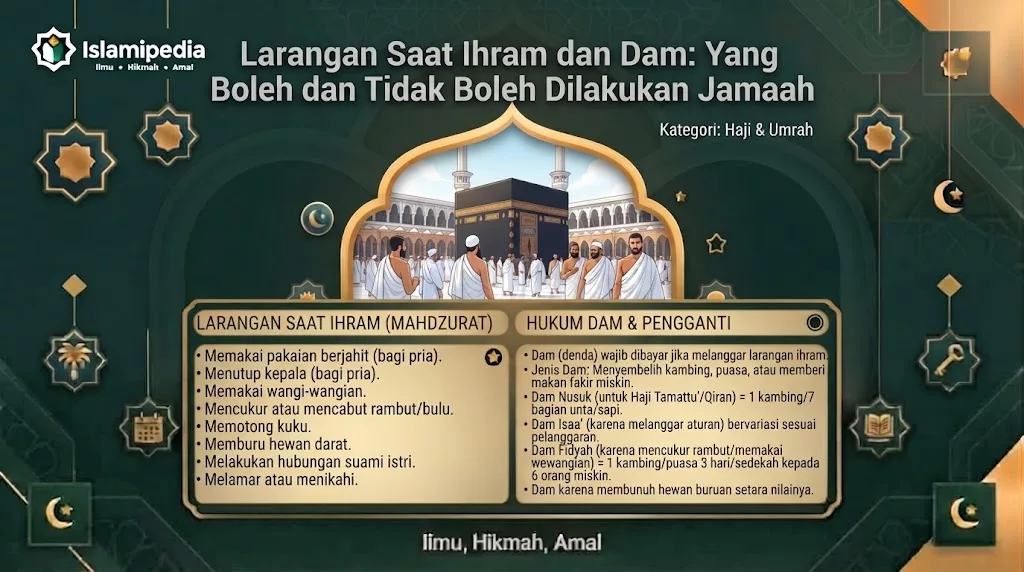 Larangan Saat Ihram dan Dam Yang Boleh dan Tidak Boleh Dilakukan Jamaah