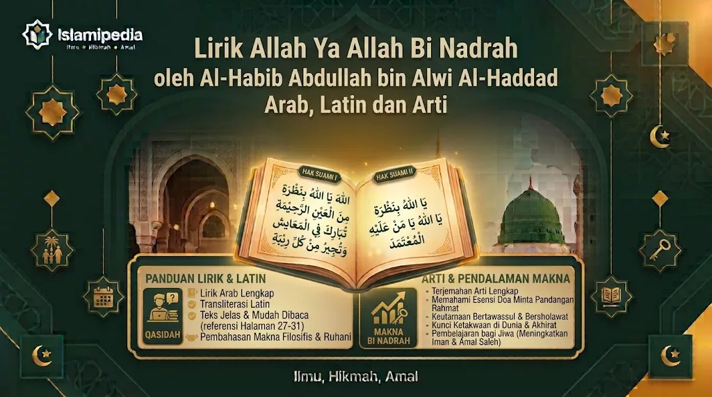 Lirik Allah Ya Allah Bi Nadrah oleh Al Habib Abdullah bin Alwi Al Haddad Arab,Latin dan Arti