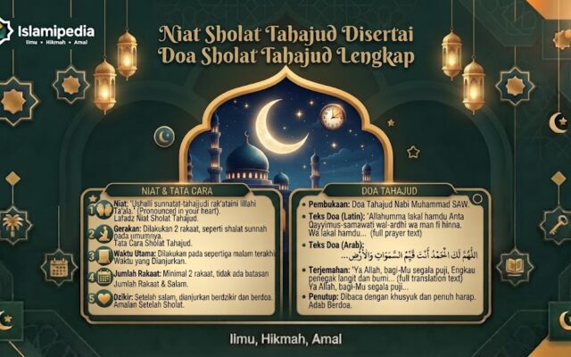 Niat Sholat Tahajud Disertai Doa Sholat Tahajud Lengkap