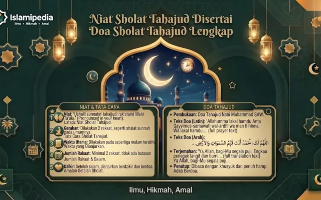 Niat Sholat Tahajud Disertai Doa Sholat Tahajud Lengkap