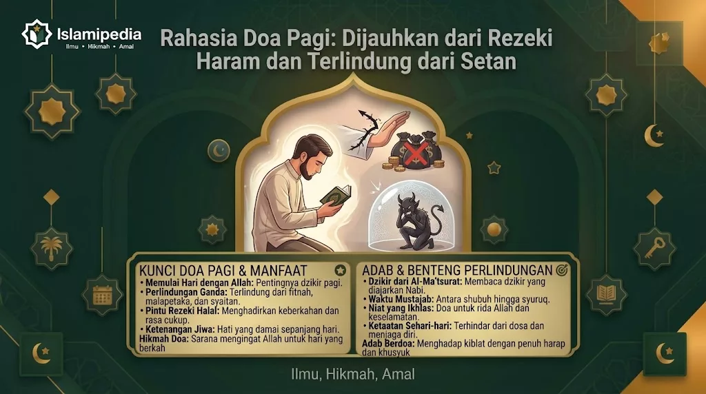 Rahasia Doa Pagi,Dijauhkan dari Rezeki Haram dan Terlindung dari Setan
