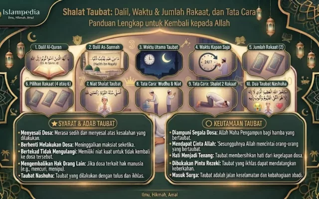 Shalat Taubat Dalil, Waktu dan Jumlah Rakaat dan Tata Caranya
